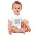 Body bambini 100% cotone organico - Fenicotteri Optical - Tullia Rosso Creative Design