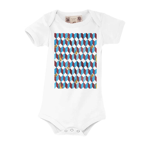 Body bambini 100% cotone organico - Gattini Optical - Tullia Rosso Creative Design