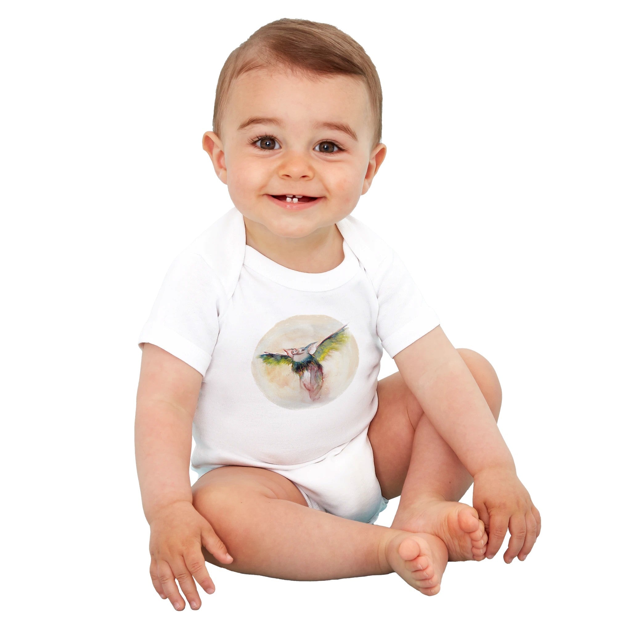 Body bambini 100% cotone organico - Quando i Maiali Volerranno - Tullia Rosso Creative Design