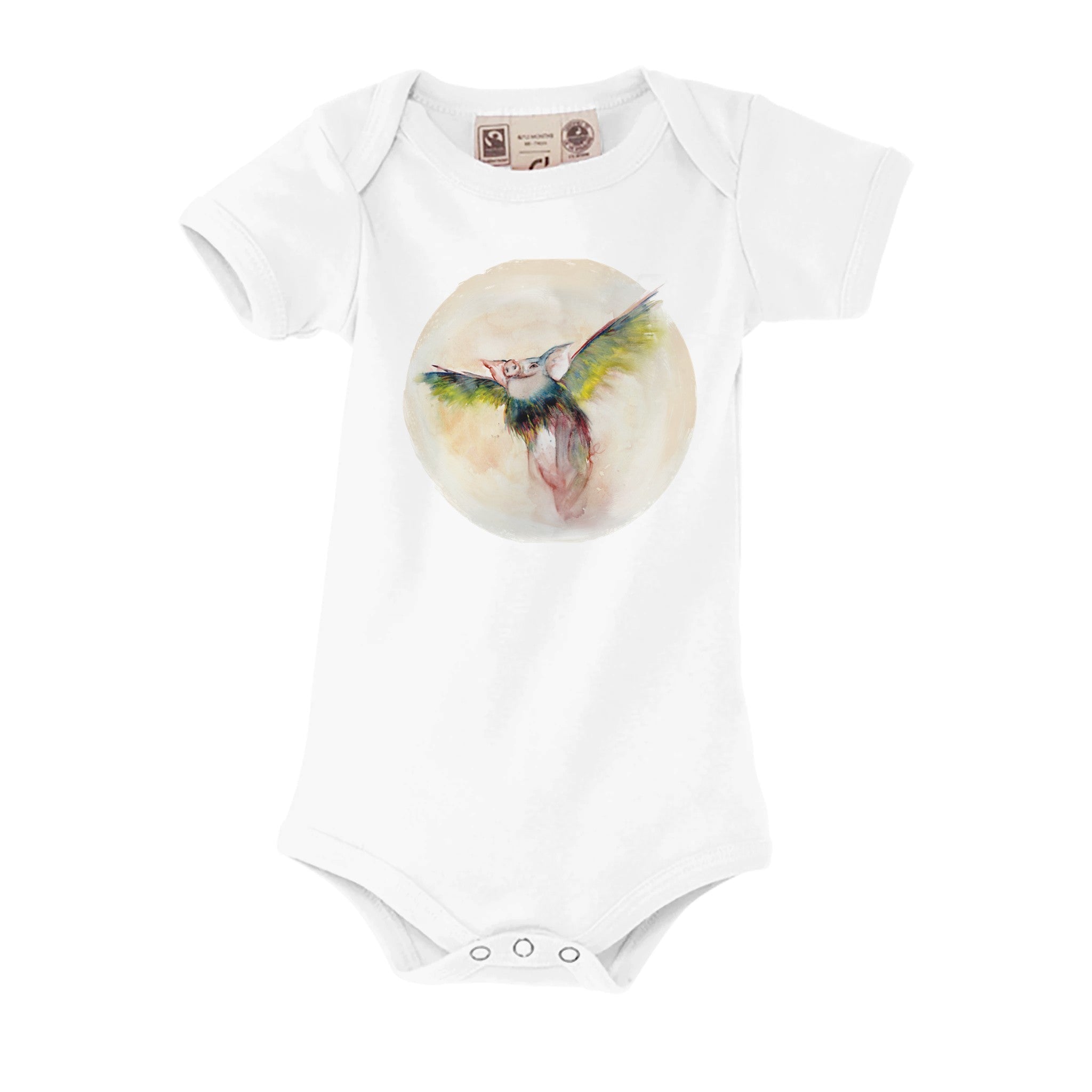 Body bambini 100% cotone organico - Quando i Maiali Volerranno - Tullia Rosso Creative Design