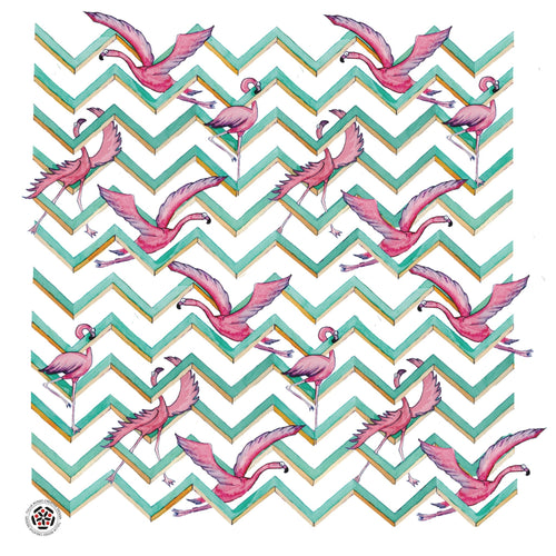 Borsa in cotone - Fenicotteri Optical - Tullia Rosso Creative Design