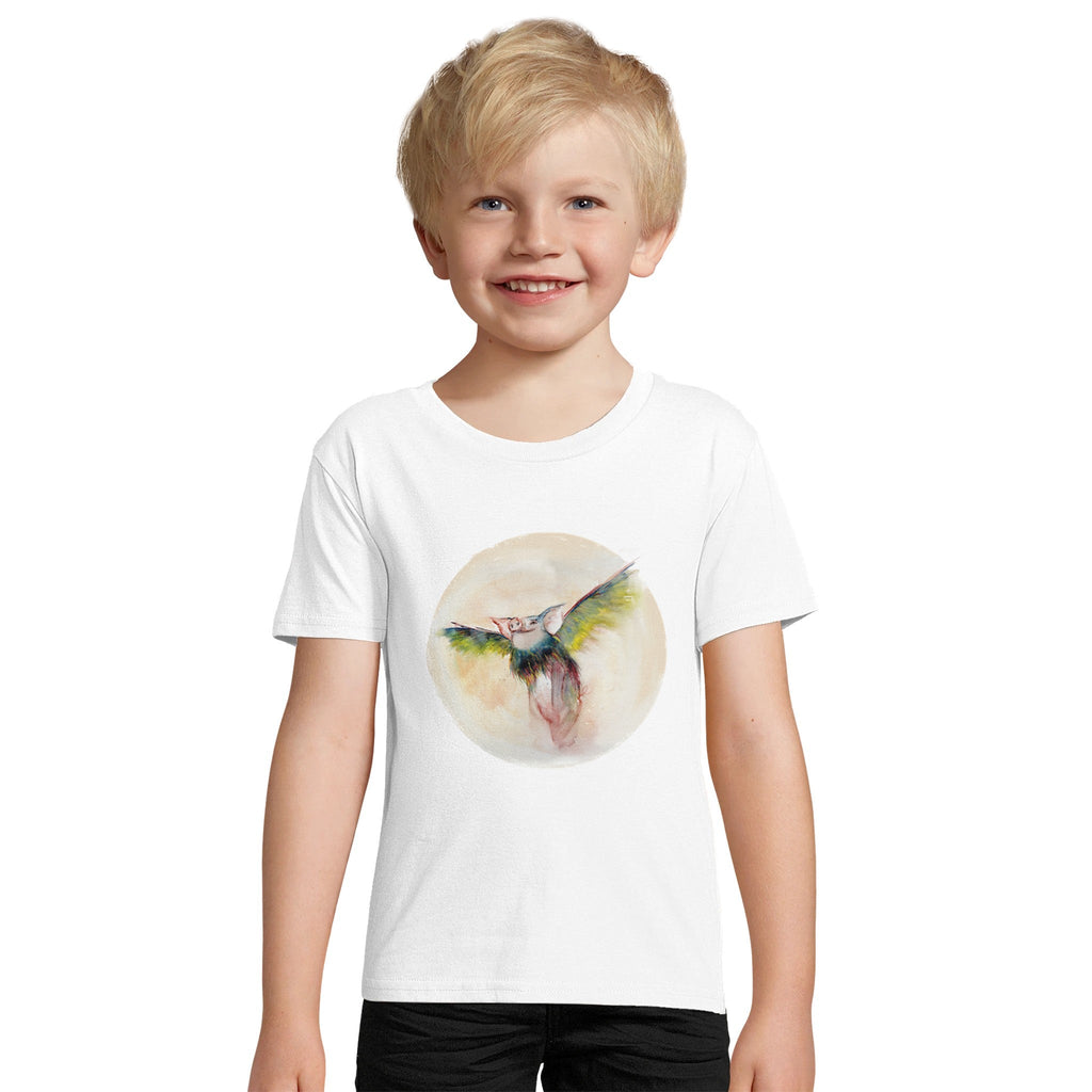 T-shirt bambini 100%cotone organico - Quando i maiali voleranno - Tullia Rosso Creative Design