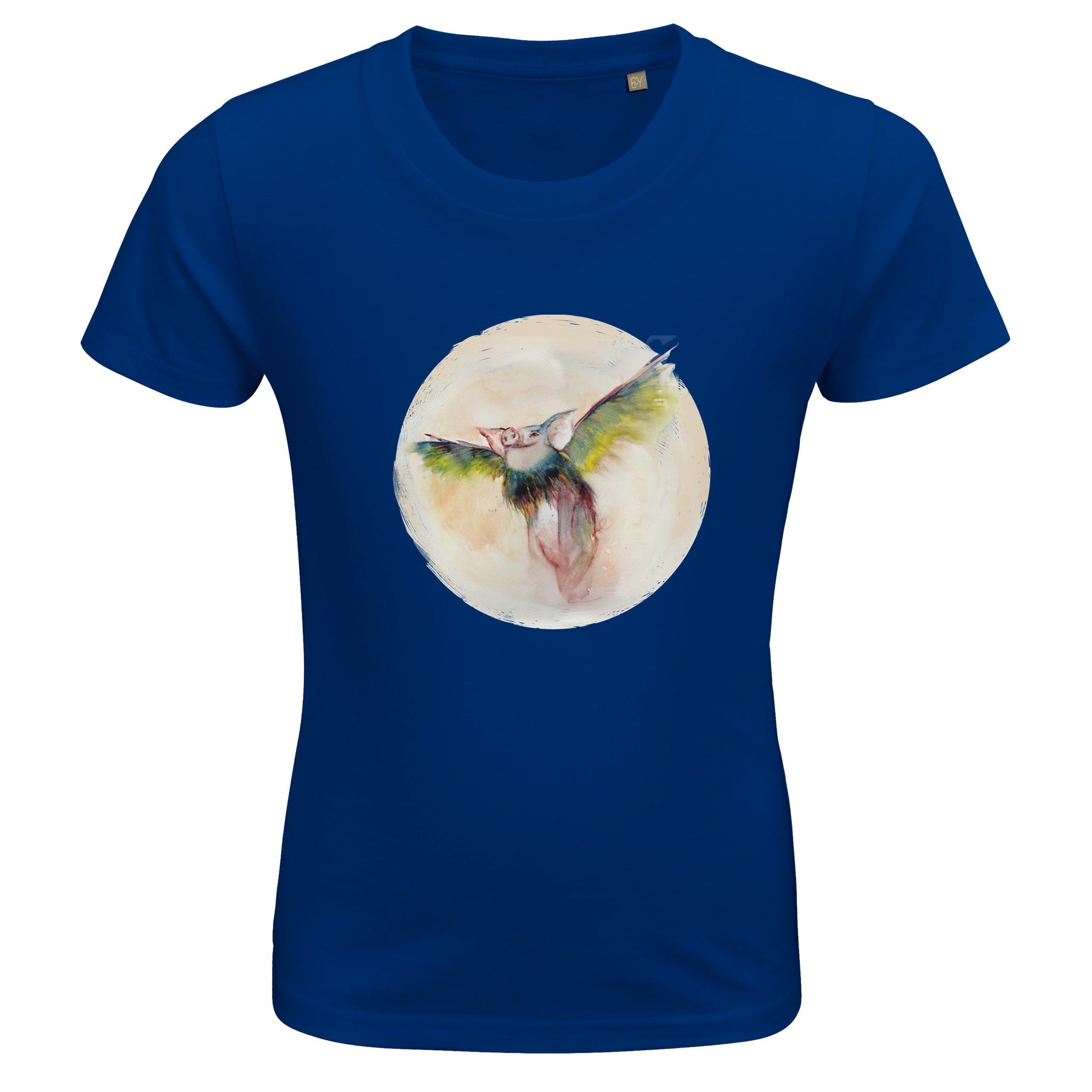 T-shirt bambini 100%cotone organico - Quando i maiali voleranno - Tullia Rosso Creative Design