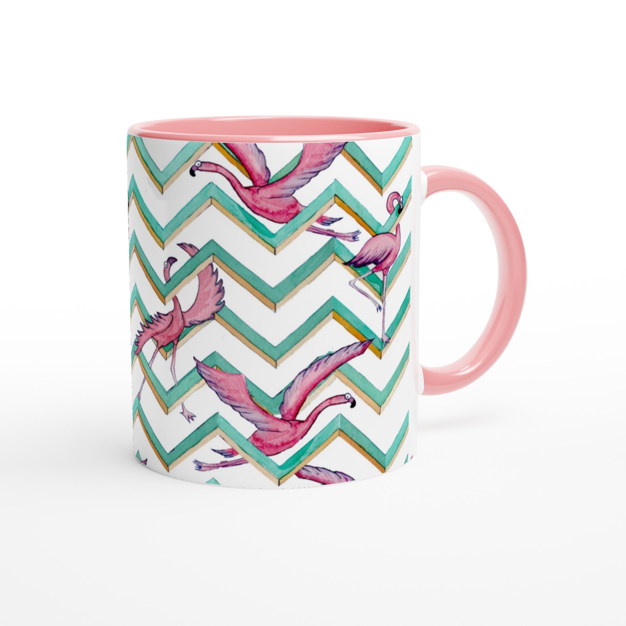Tazza in ceramica - Fenicotteri Optical - Tullia Rosso Creative Design