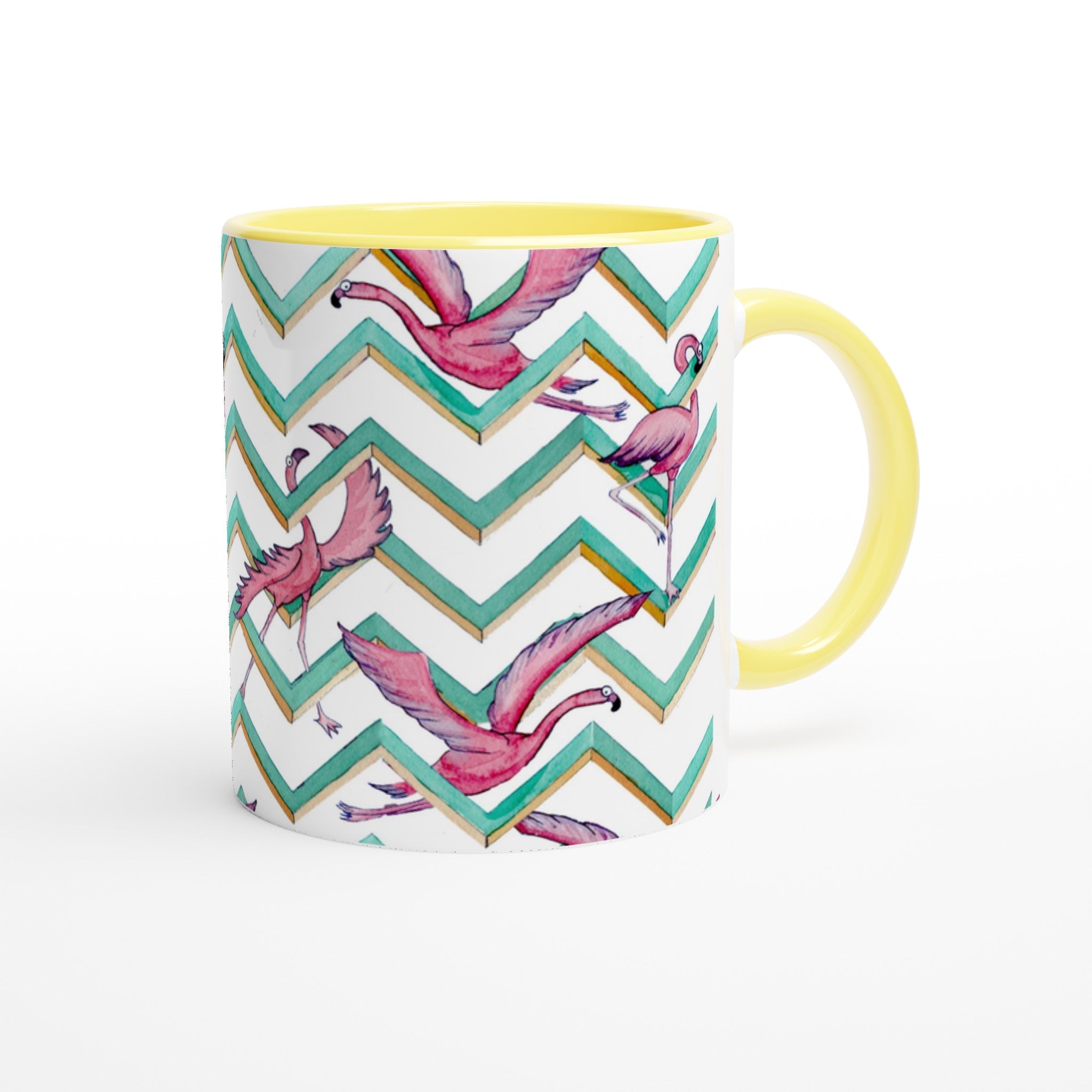 Tazza in ceramica - Fenicotteri Optical - Tullia Rosso Creative Design