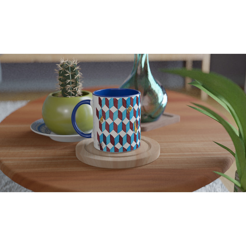 Tazza in ceramica - Gatti su parallelepipedi - Tullia Rosso Creative Design