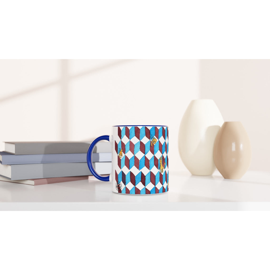 Tazza in ceramica - Gatti su parallelepipedi - Tullia Rosso Creative Design