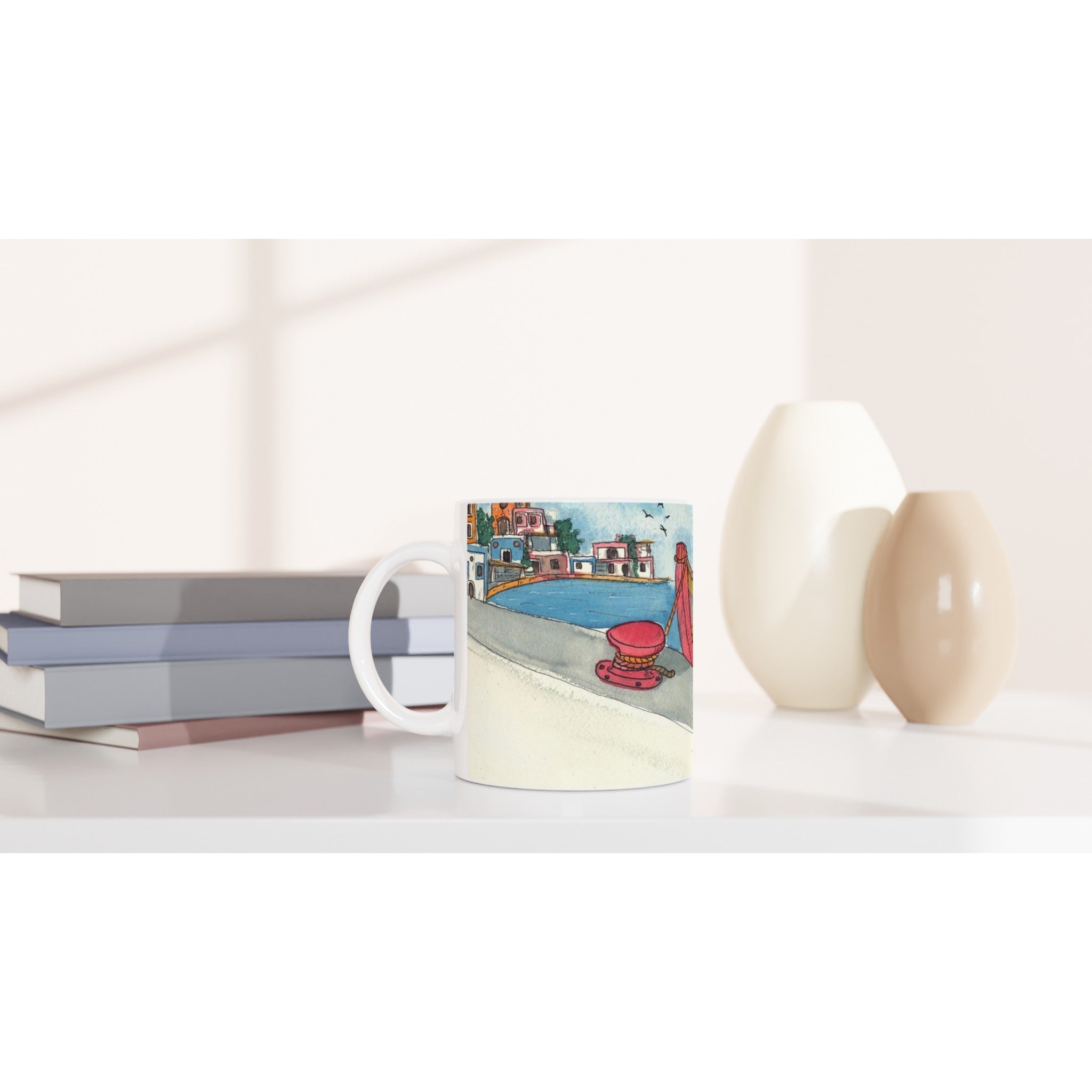Tazza in ceramica - La Gatta del Porto - Tullia Rosso Creative Design
