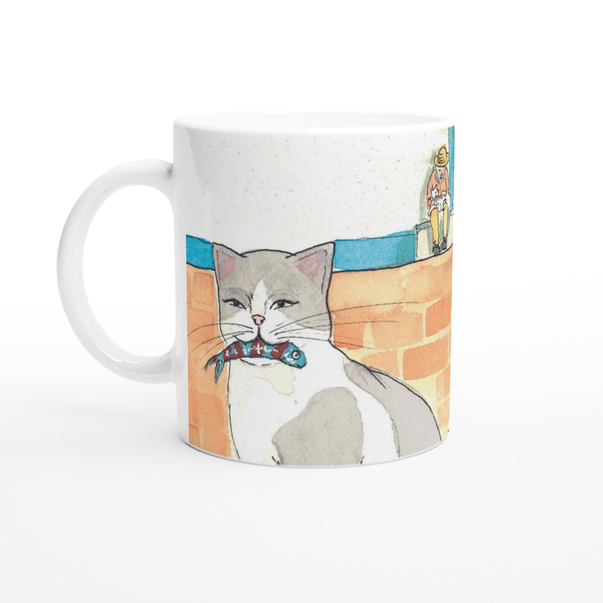 Tazza in ceramica - La Gatta del Porto - Tullia Rosso Creative Design